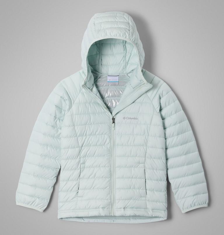 Girl's Powder Lite II Hooded Insulated Jacket, Color: Tea Light, image 1
