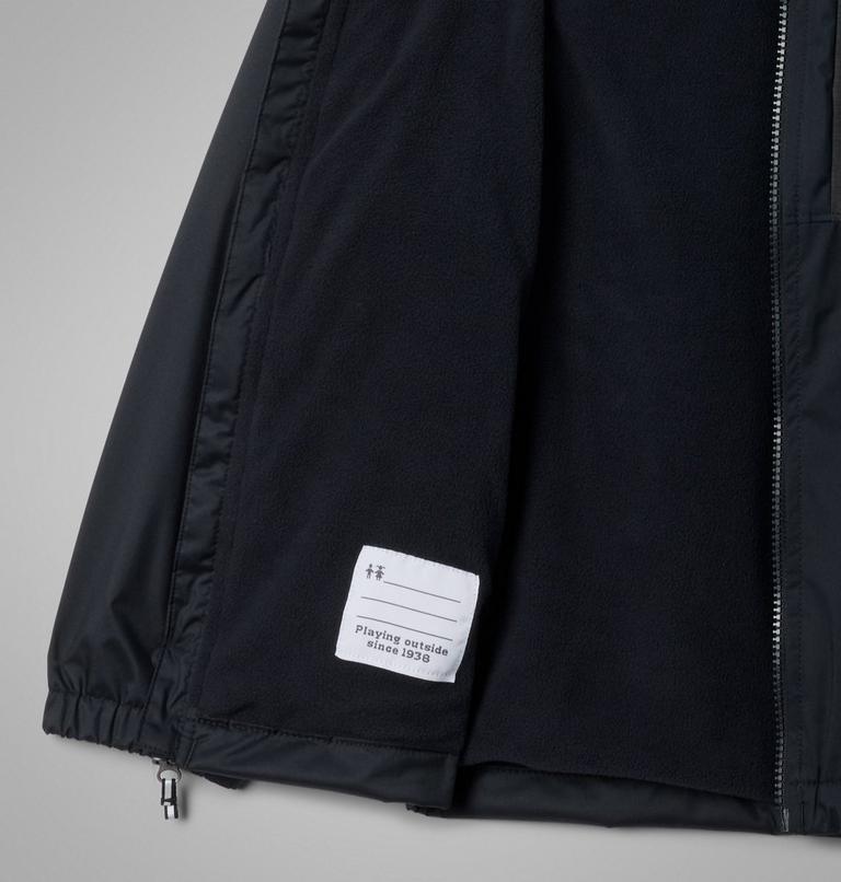 Rainy Trails II Fleece Lined Jacket, Color: Black, Black Slub, image 3
