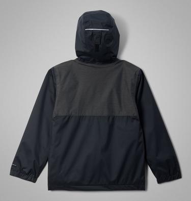 Boy's Rainy Trails II Fleece Lined Waterproof Jacket, Color: Black, Black Slub, image 6