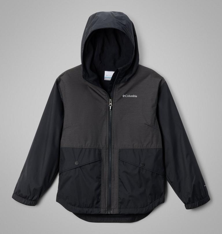 Girl's Rainy Trails III Fleece Lined Waterproof Jacket, Color: Black, image 1
