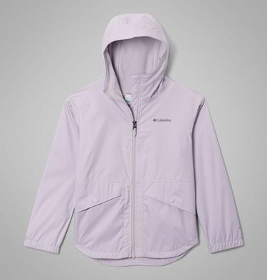 Girl's Rainy Trails III Fleece Lined Waterproof Jacket, Color: Lavender Pearl, image 1