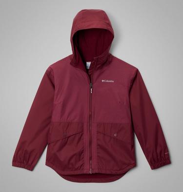 Girl's Rainy Trails III Fleece Lined Waterproof Jacket, Color: Rich Wine, image 3