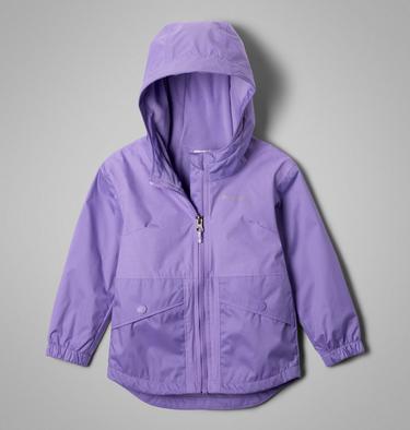 Girls' Toddler Rainy Trails II Fleece Lined Jacket, Color: Paisley Purple, image 1