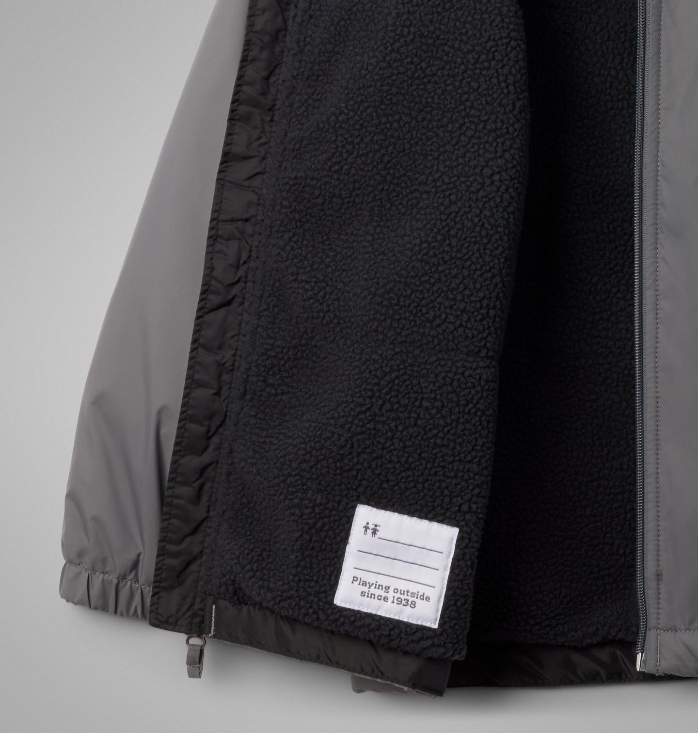 Куртка Columbia Glennaker II Sherpa Lined Jacket для мальчиков, цвет: Серый / Чёрный — фото 3