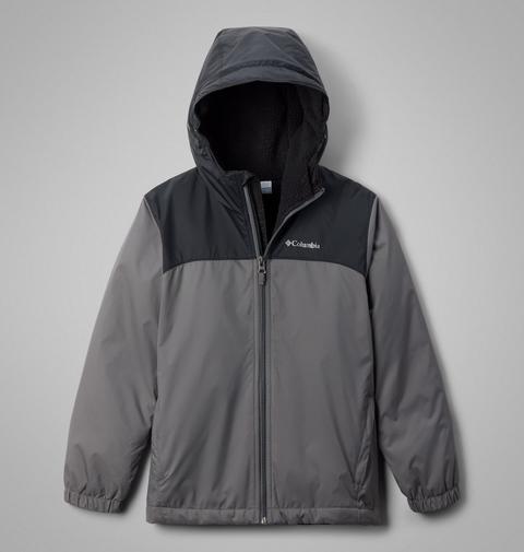 Куртка Columbia Glennaker II Sherpa Lined для мальчиков, цвет: Серый / Чёрный