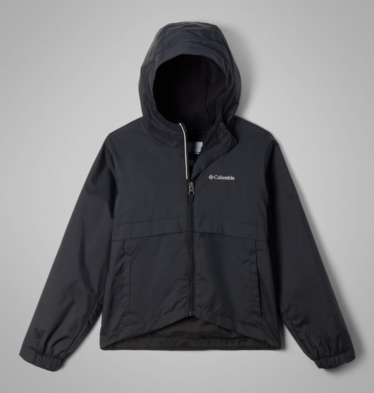 Куртка Columbia Rain-Zilla II Jacket для девочек, цвет: Чёрный — фото 1