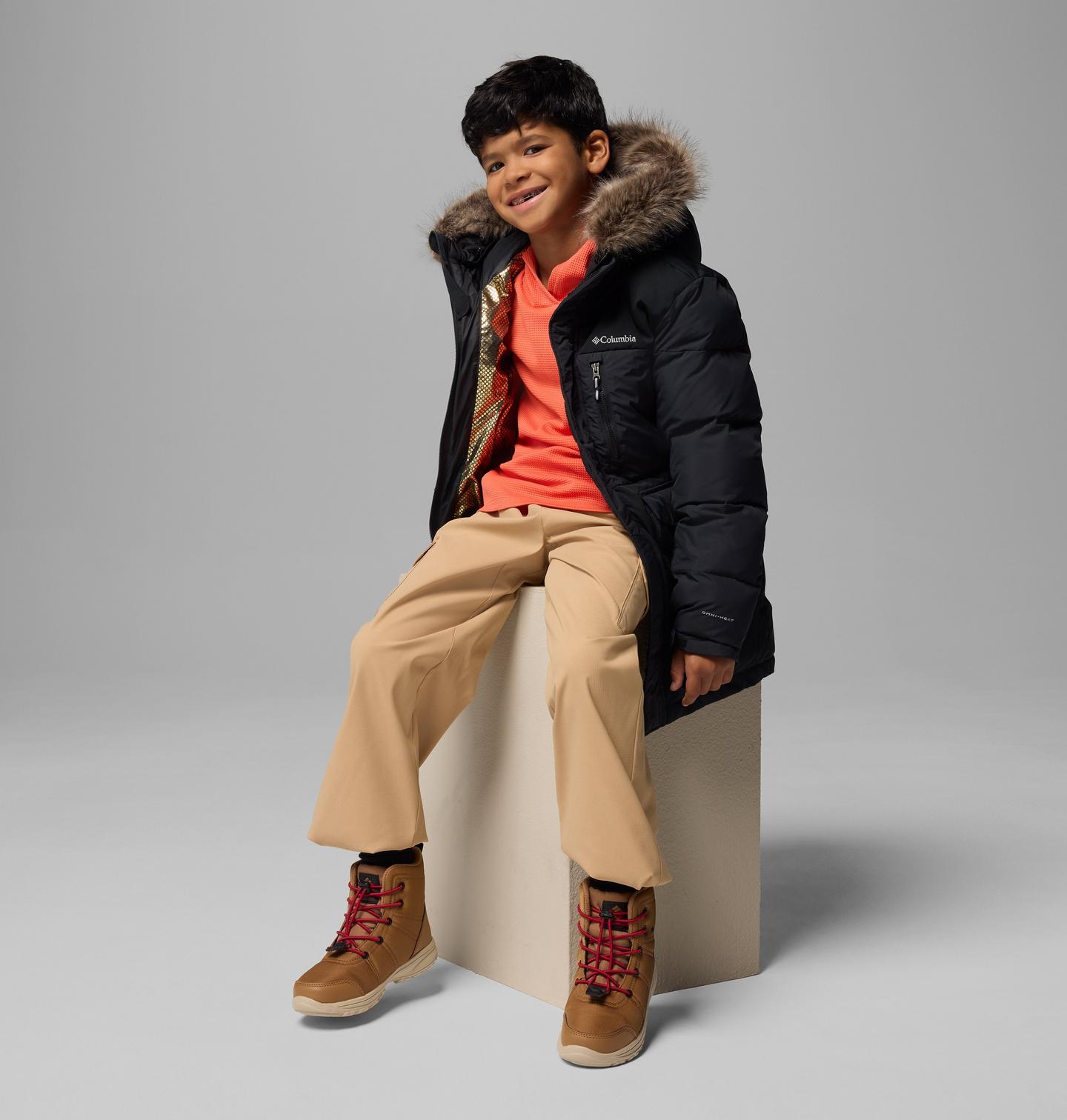 Куртка Columbia Marquam Peak Fusion II Parka для мальчиков, цвет: Чёрный — фото 2