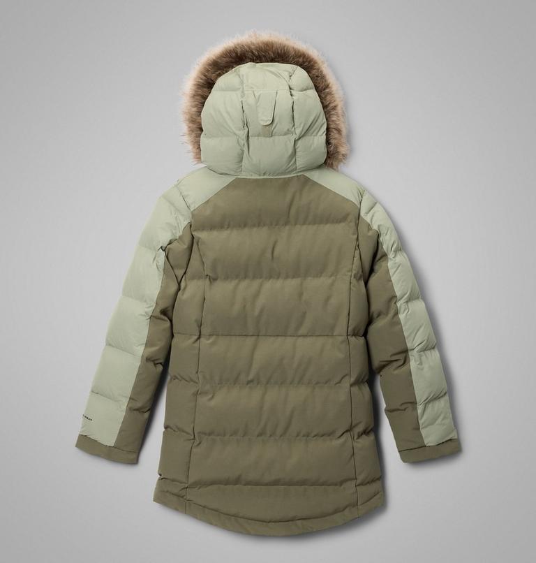 Girls' Marquam Peak Fusion III Parka, Color: Stone Green, Safari, image 2
