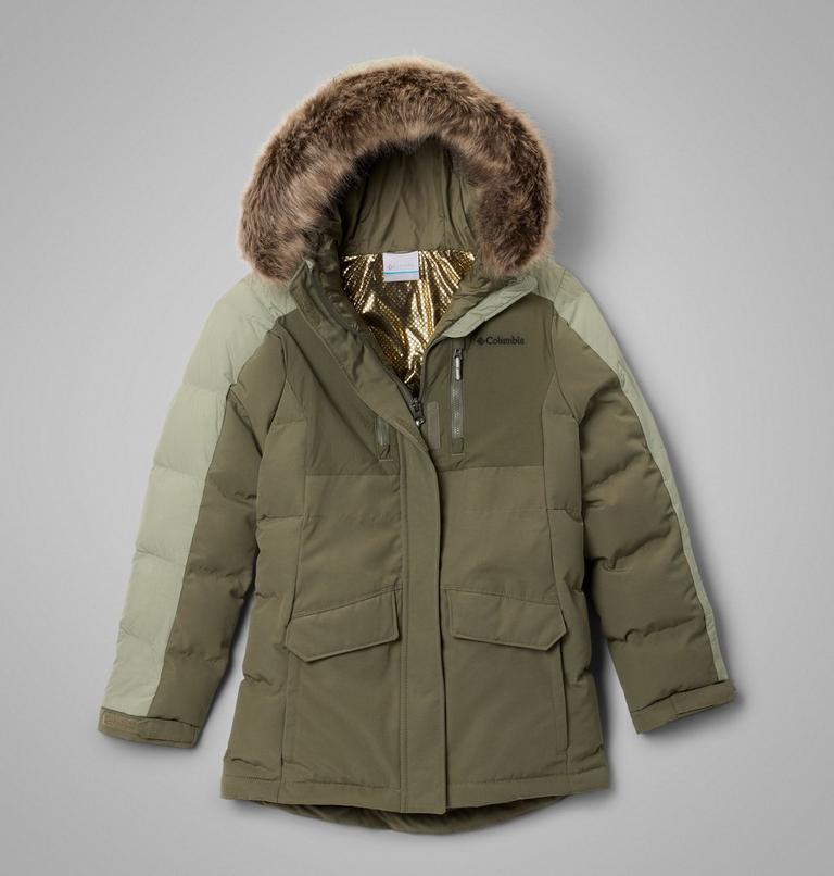 Girls' Marquam Peak Fusion III Parka, Color: Stone Green, Safari, image 1