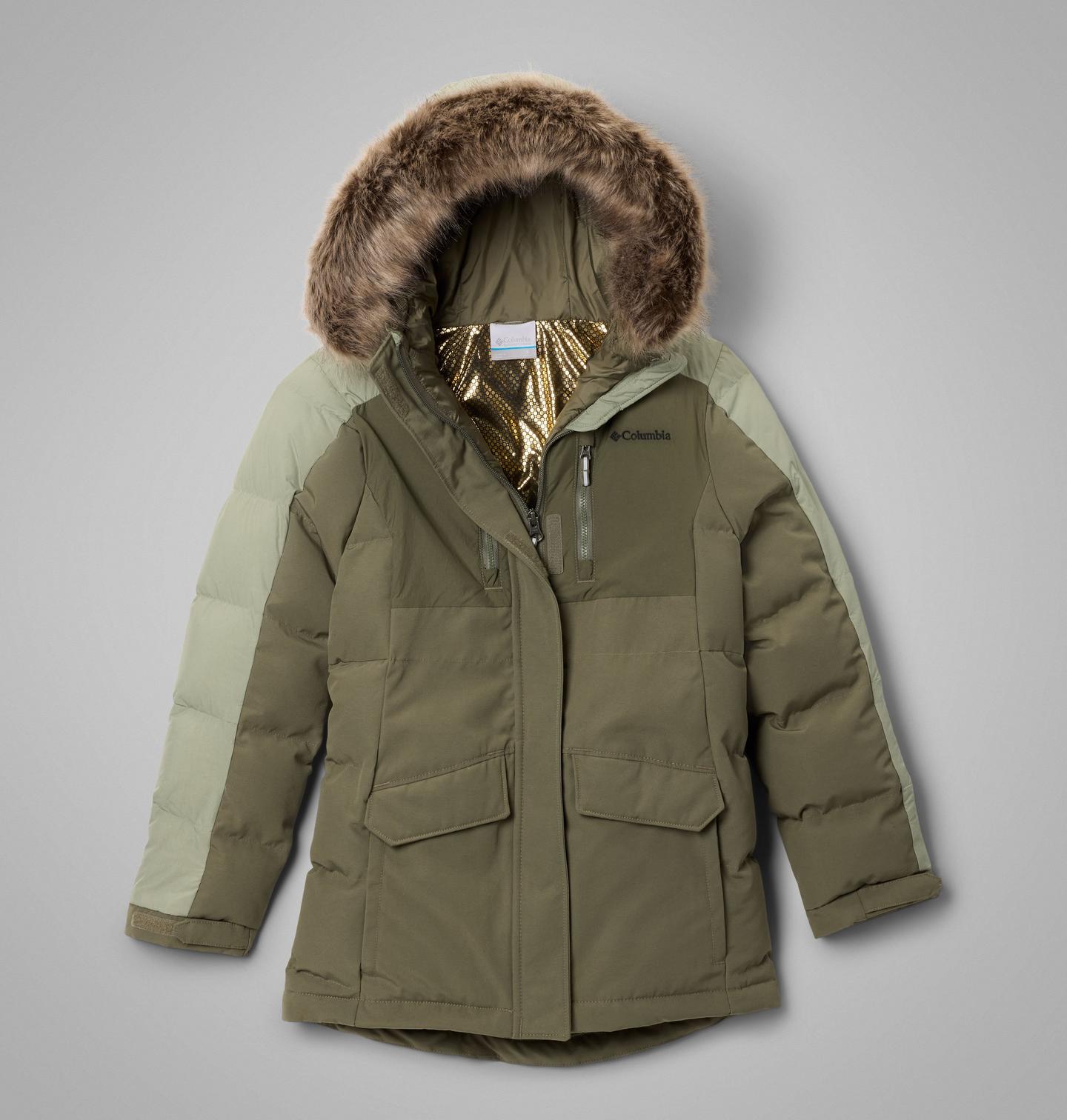 Куртка Columbia Marquam Peak Fusion III Parka для девочек, цвет: Зелёный — фото 1