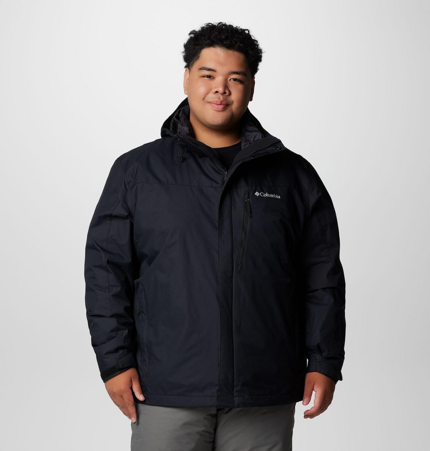 Мужская куртка Columbia Whirlibird V Interchange Jacket - Big, цвет: Чёрный — фото 1