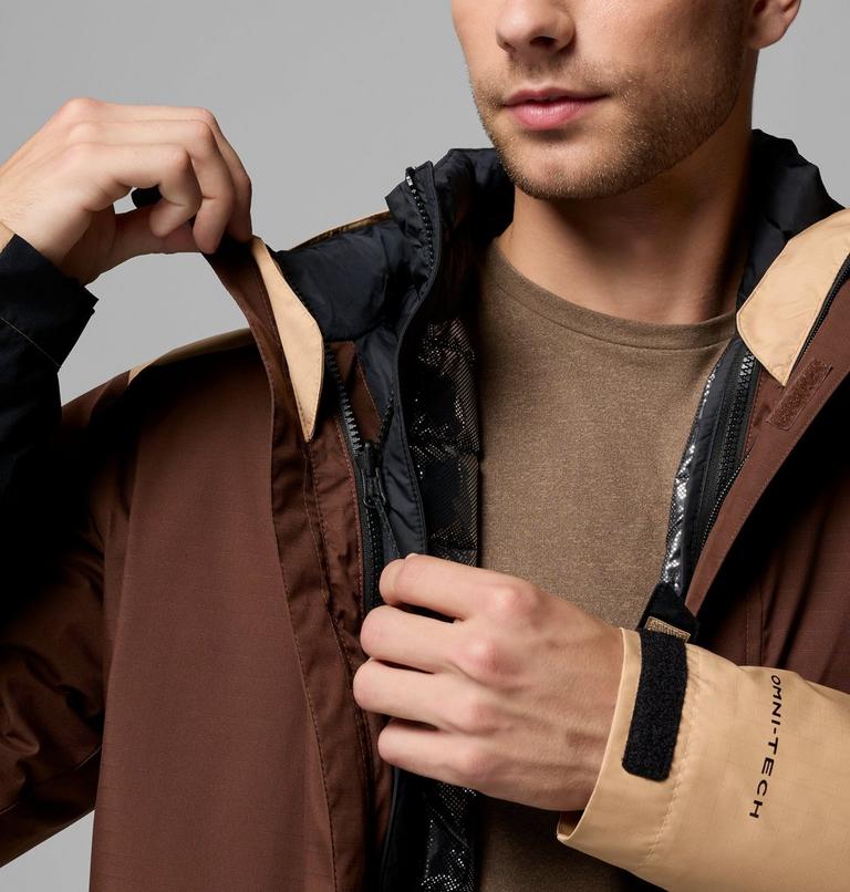 Chaqueta 3-en-1 impermeable con aislamiento Point Park para hombre, Color: Tobacco, Canoe, Black, image 8