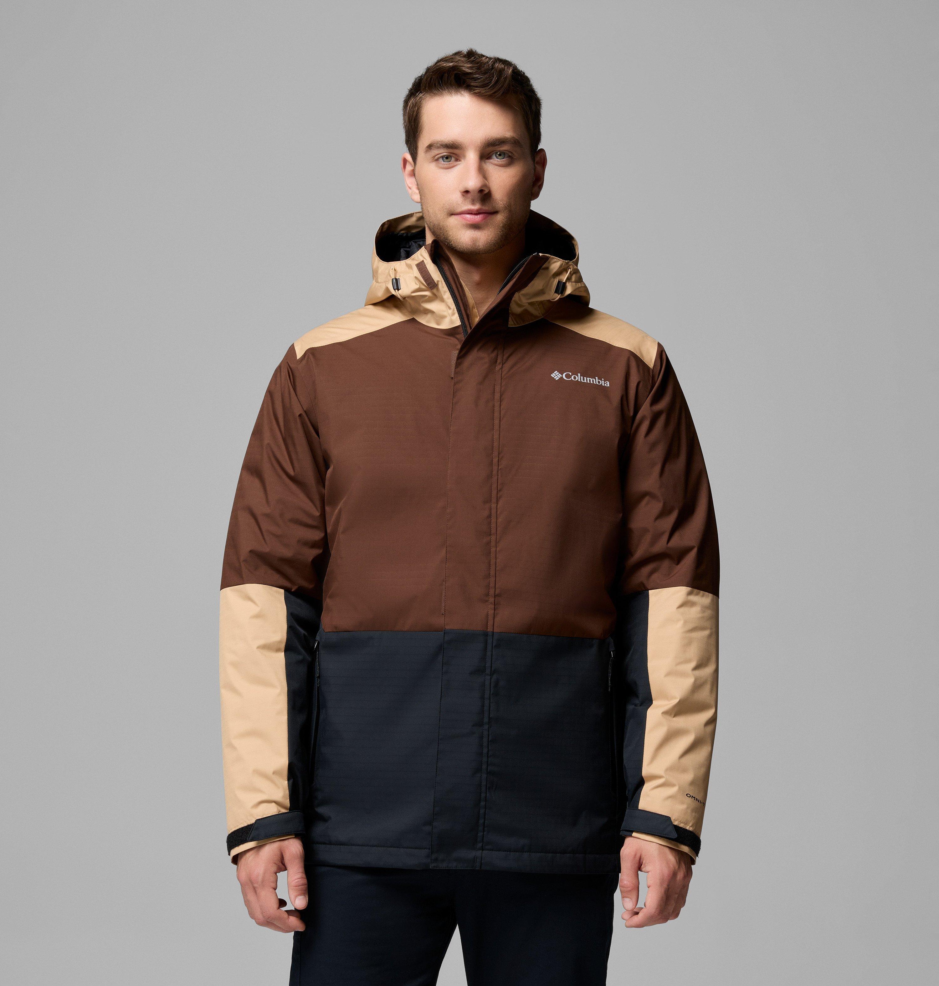Columbia Sportswear Men's Brown Columbia - Point Park™ 3-In-1 Waterproof Insulated Jacket - Tobacco, Canoe, Black Xxl
