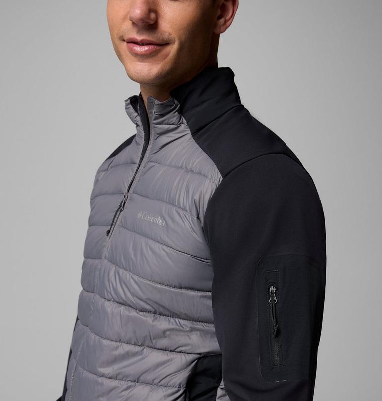 Chaqueta softshell de senderismo con aislamiento Columbia Tech para hombre, Color: City Grey, Black, image 7
