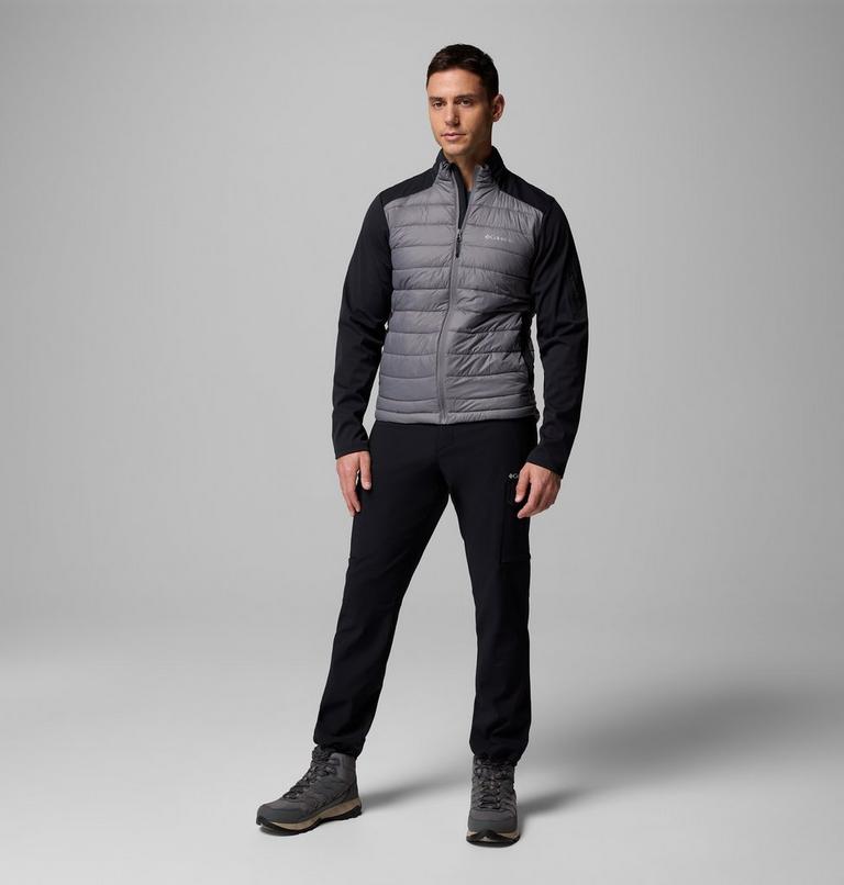 Chaqueta softshell de senderismo con aislamiento Columbia Tech para hombre, Color: City Grey, Black, image 2