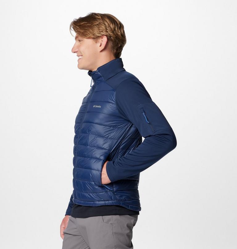 Chaqueta softshell de senderismo con aislamiento Columbia Tech para hombre, Color: Collegiate Navy, image 4