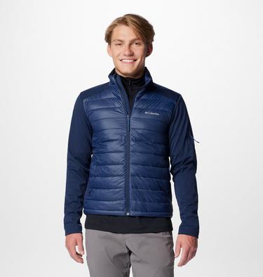 Men's Columbia Tech Insulated Hiking Softshell Jacket, Color: Collegiate Navy, image 3