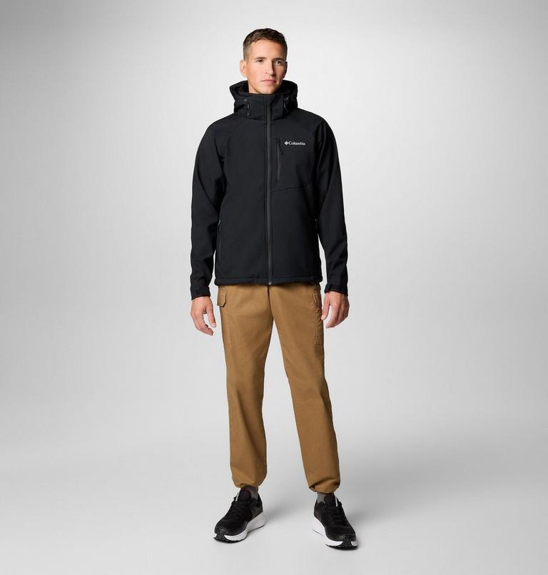 Men’s Cascade Ridge III Softshell Hiking Jacket, Color: Black, image 3