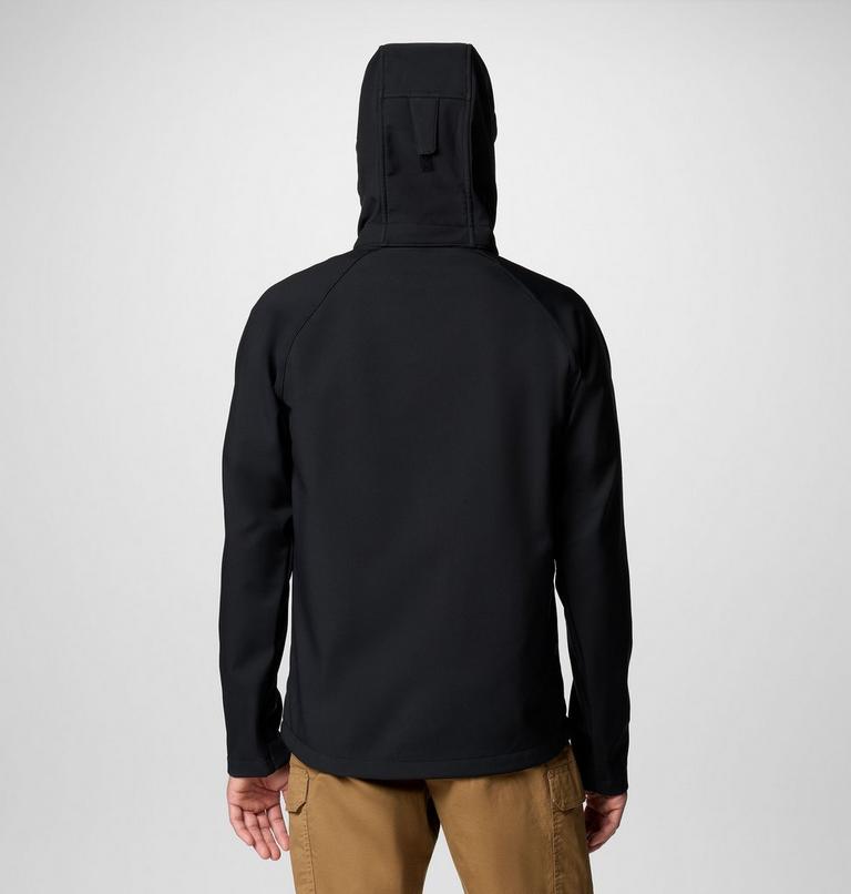 Men’s Cascade Ridge III Softshell Hiking Jacket, Color: Black, image 2