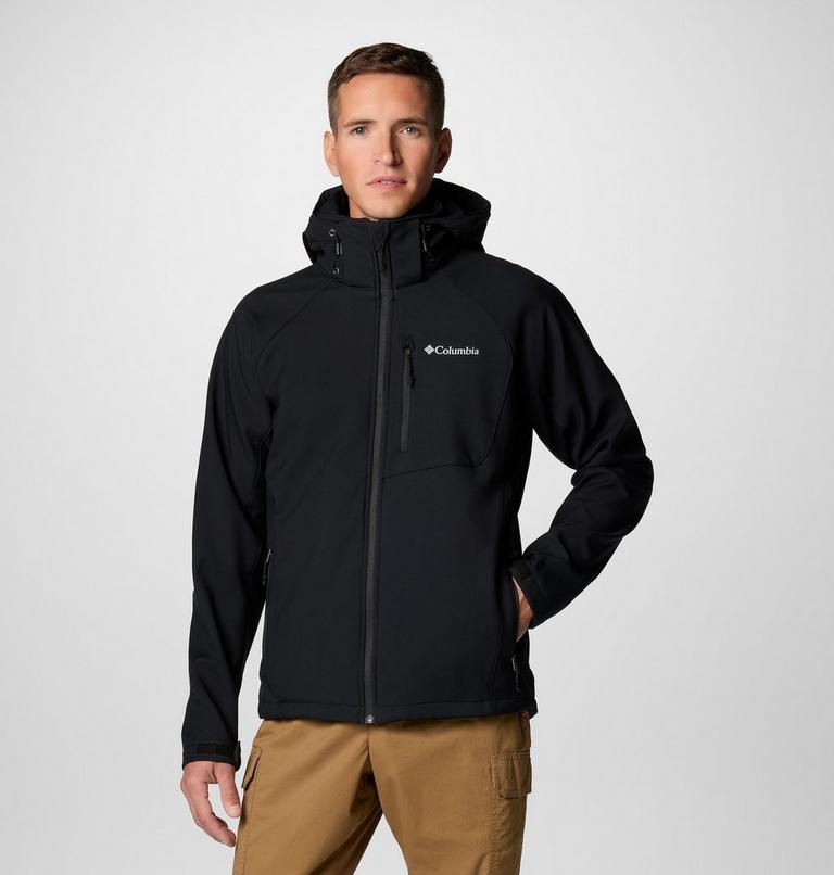 Men’s Cascade Ridge III Softshell Hiking Jacket, Color: Black, image 1
