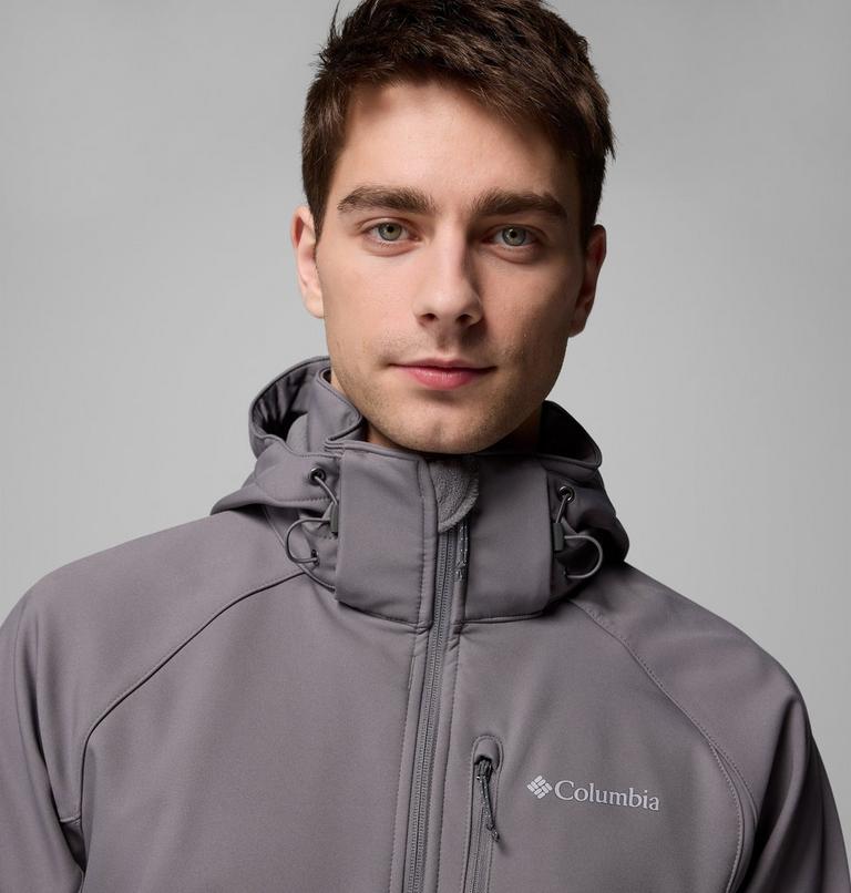Men’s Cascade Ridge III Softshell Hiking Jacket, Color: City Grey, image 5