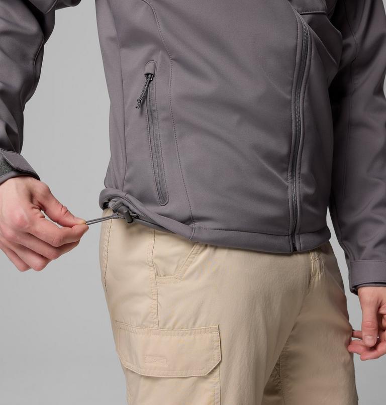 Men’s Cascade Ridge III Softshell Hiking Jacket, Color: City Grey, image 6