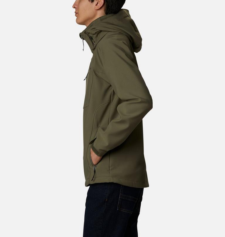 Men’s Cascade Ridge III Softshell Hiking Jacket, Color: Stone Green, image 3