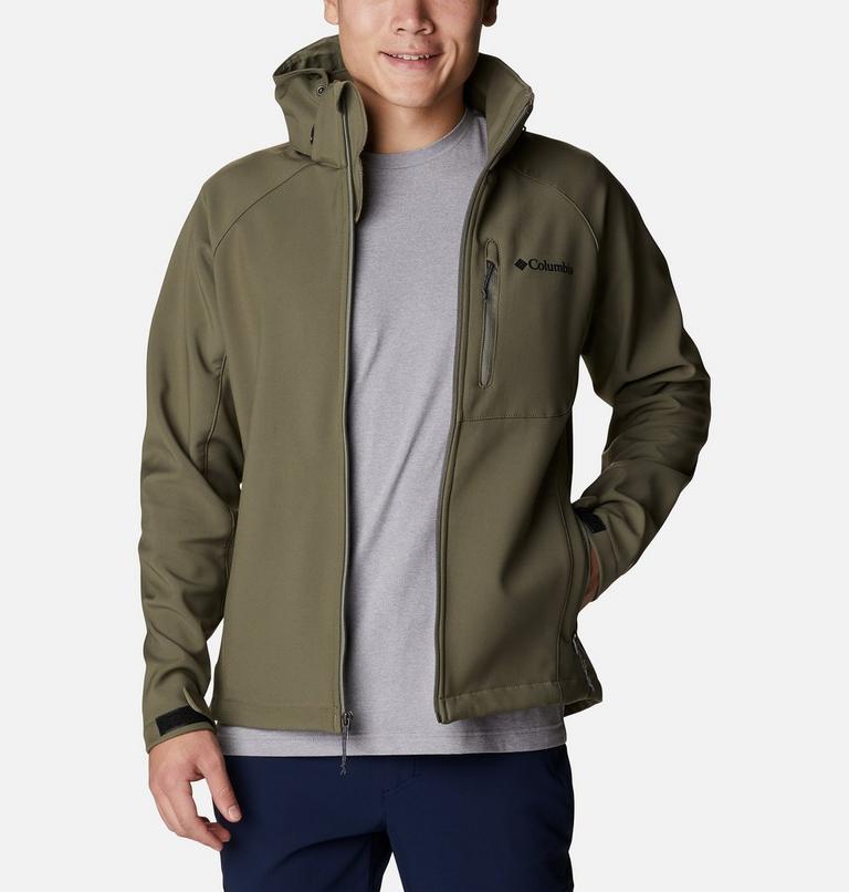 Men’s Cascade Ridge III Softshell Hiking Jacket, Color: Stone Green, image 8