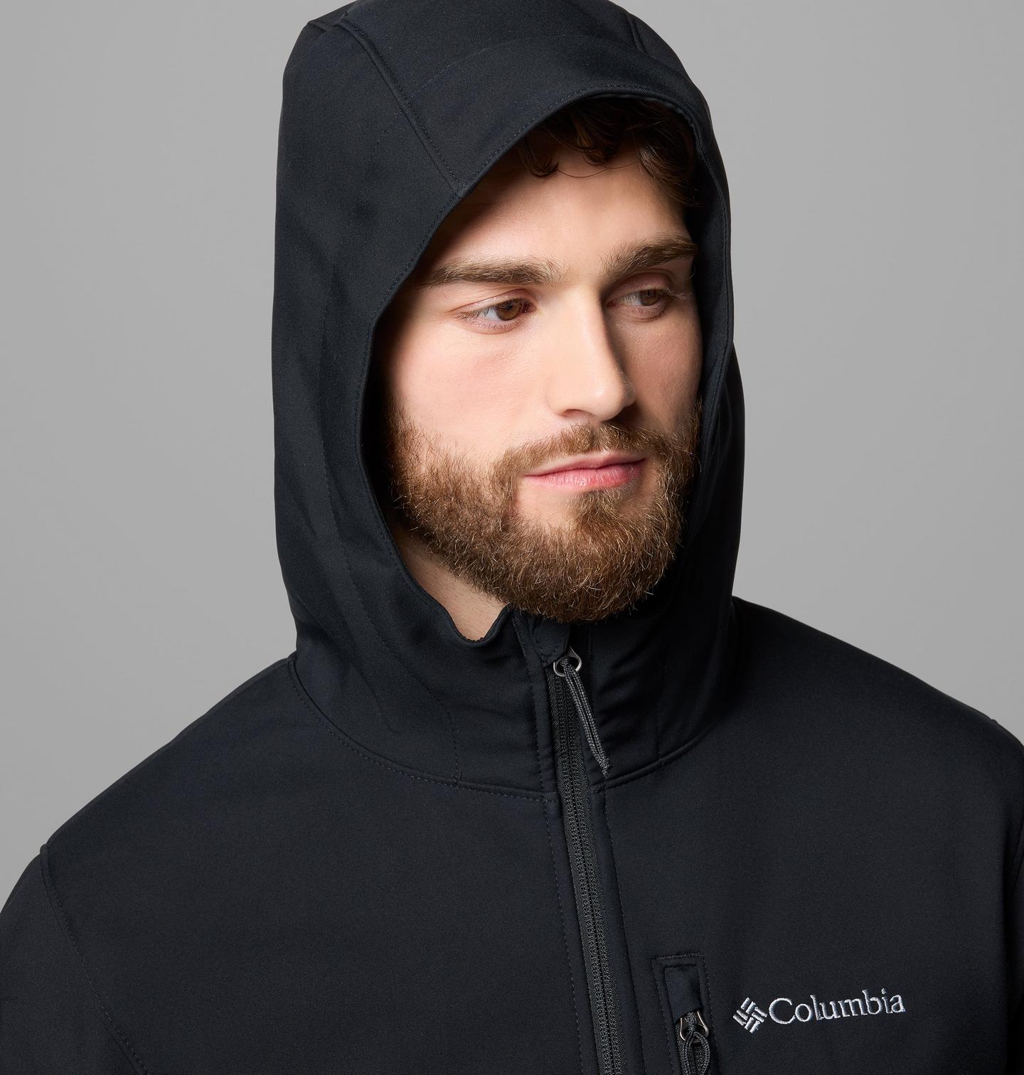 Мужская куртка Columbia Ascender II Hooded Softshell, цвет: Чёрный — фото 4
