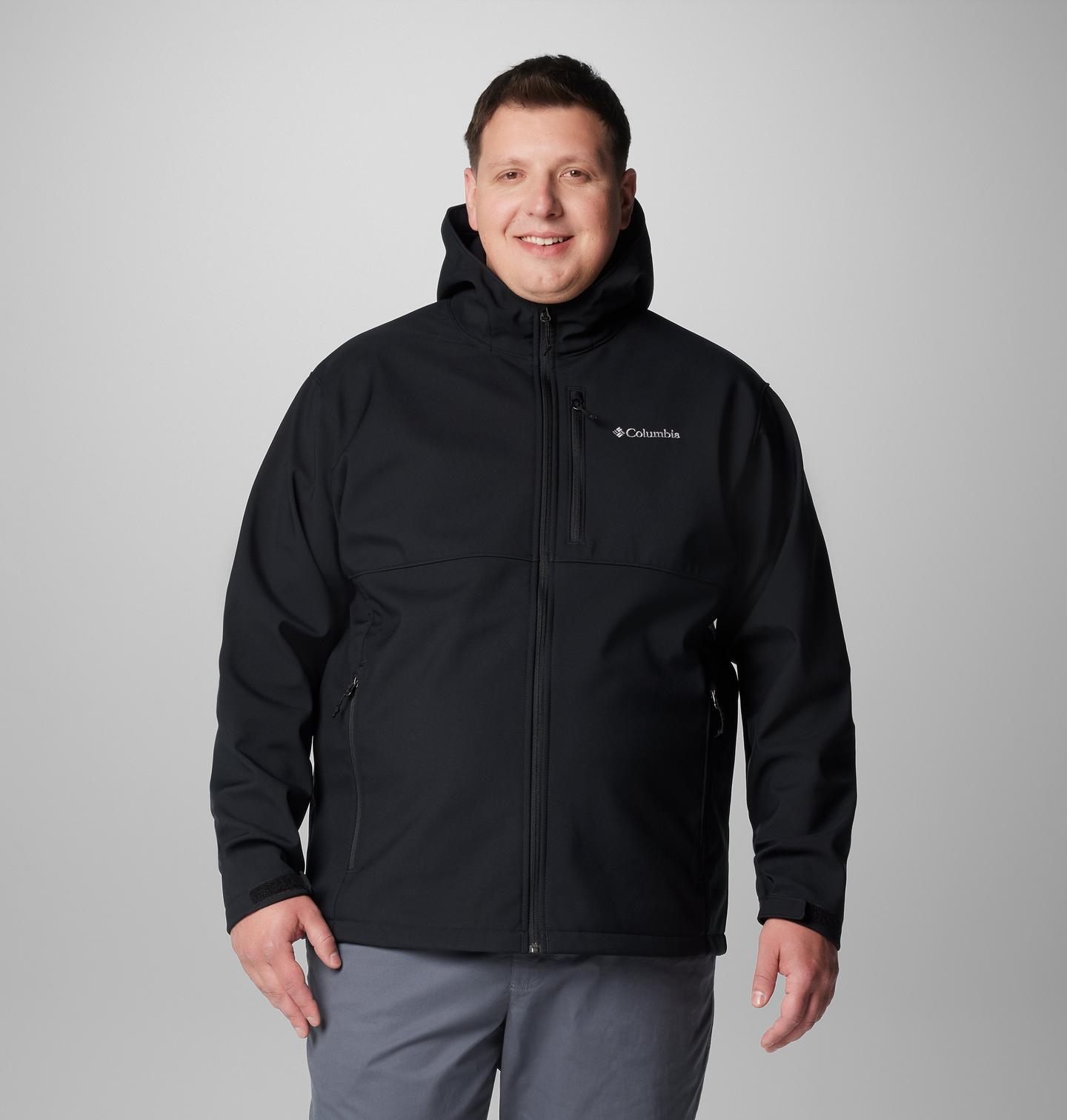 Мужская куртка Columbia Ascender II Hooded Softshell Jacket - Big, цвет: Чёрный — фото 1