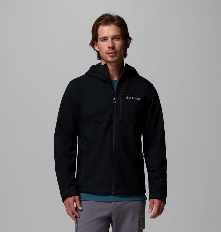 Men's Ascender II Hooded Softshell Hiking Jacket, Color: Black, image 1