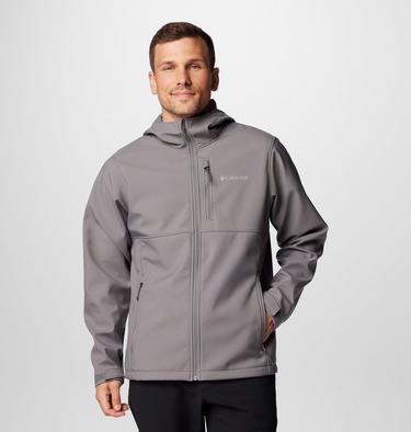 Chaqueta softshell de senderismo con capucha Ascender II para hombre, Color: City Grey, image 13