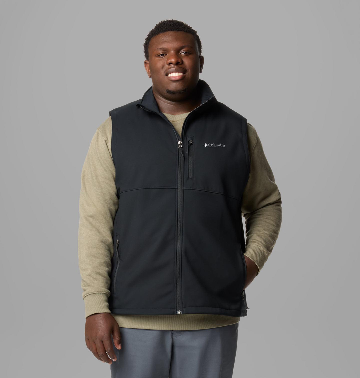 Мужской жилет Columbia Ascender II Softshell Vest - Big, цвет: Чёрный — фото 1