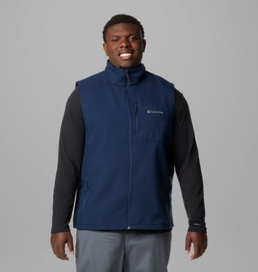 Men's Ascender II Softshell Hiking Gilet - Extended Size, Color: Collegiate Navy, image 1