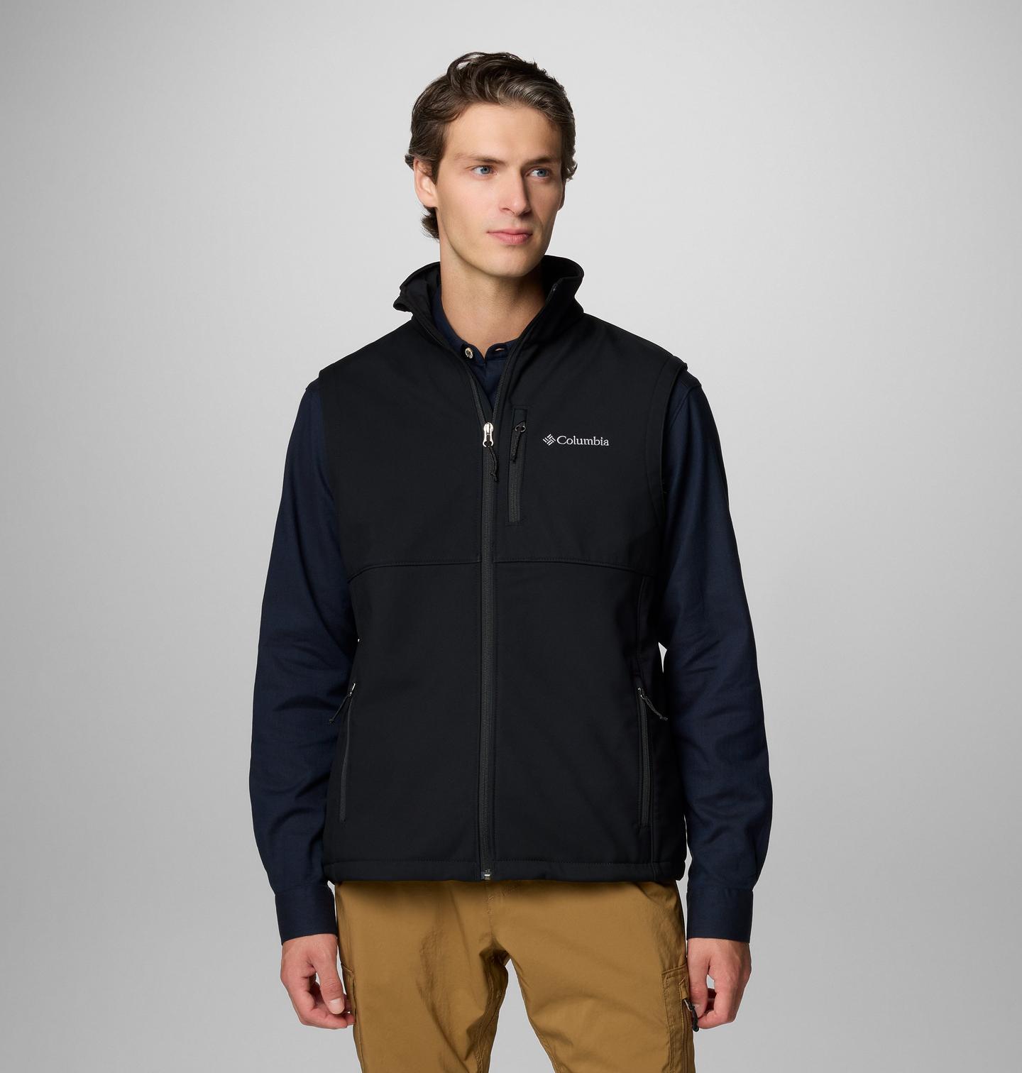 Мужской жилет Columbia Ascender II Softshell Vest - Tall, цвет: Чёрный — фото 1