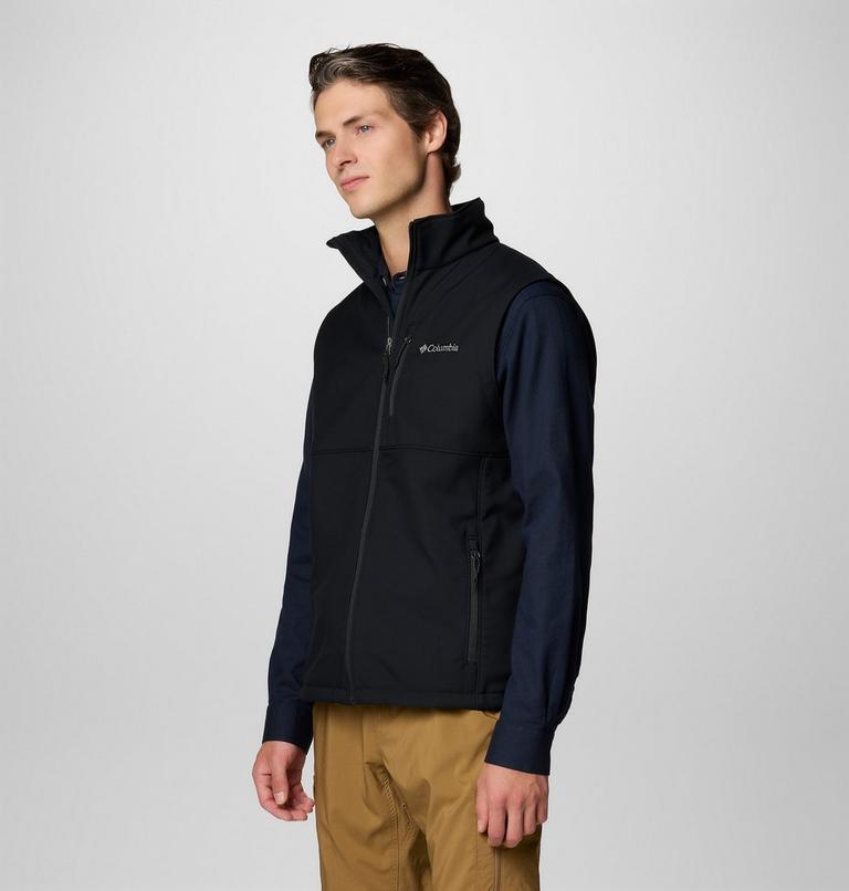 Men's Ascender II Softshell Hiking Gilet, Color: Black, image 4