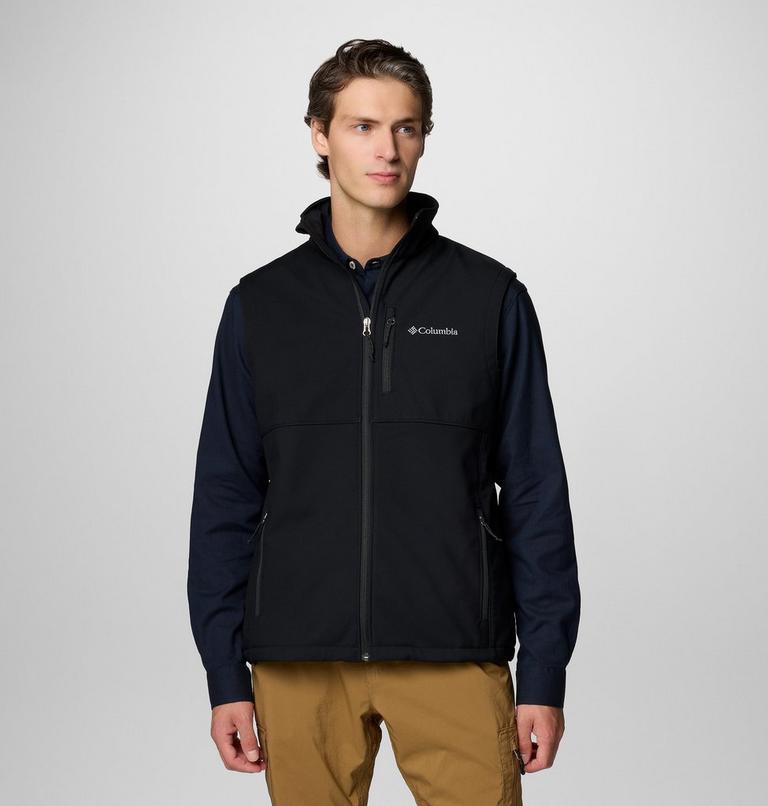 Men's Ascender II Softshell Hiking Gilet, Color: Black, image 1