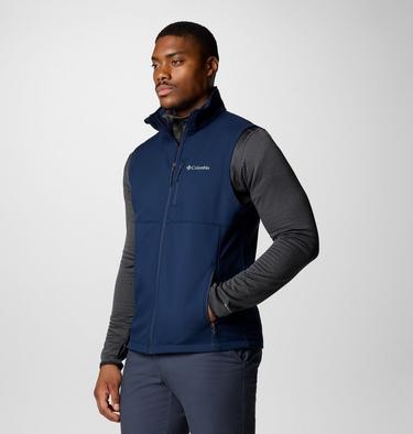 Men's Ascender II Softshell Hiking Gilet, Color: Collegiate Navy, image 8