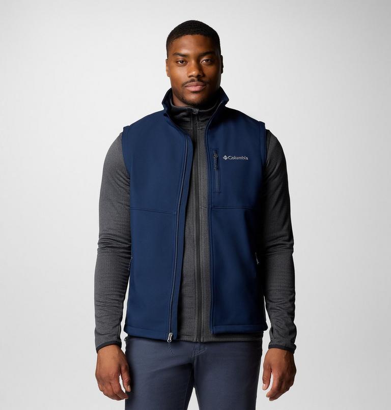 Men's Ascender II Softshell Hiking Gilet, Color: Collegiate Navy, image 6