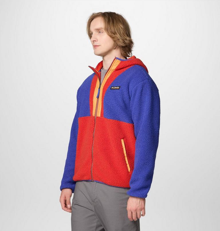 Veste Polaire en Sherpa à Capuche Backbowl II Remastered Homme, Color: Clematis Blue, Sail Red, image 4