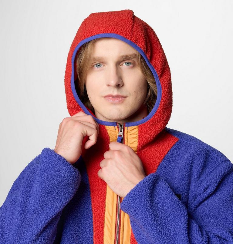 Veste Polaire en Sherpa à Capuche Backbowl II Remastered Homme, Color: Clematis Blue, Sail Red, image 5