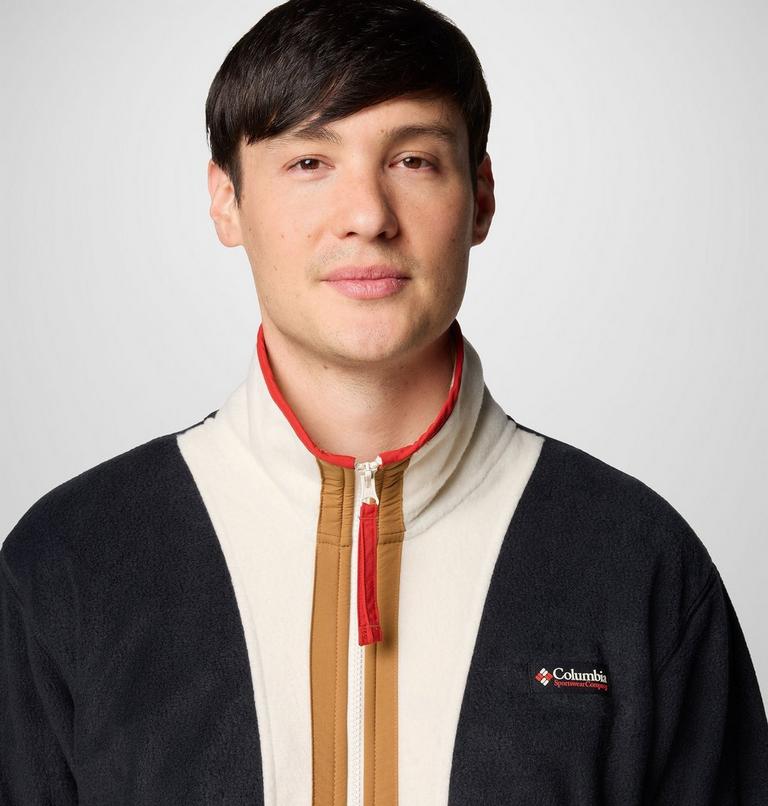 Men's Backbowl II Full Zip Fleece Jacket, Color: Black, Chalk, image 5