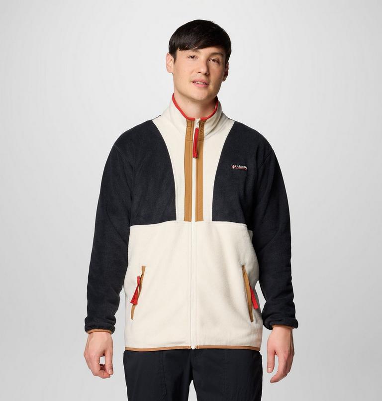 Men's Backbowl II Full Zip Fleece Jacket, Color: Black, Chalk, image 1
