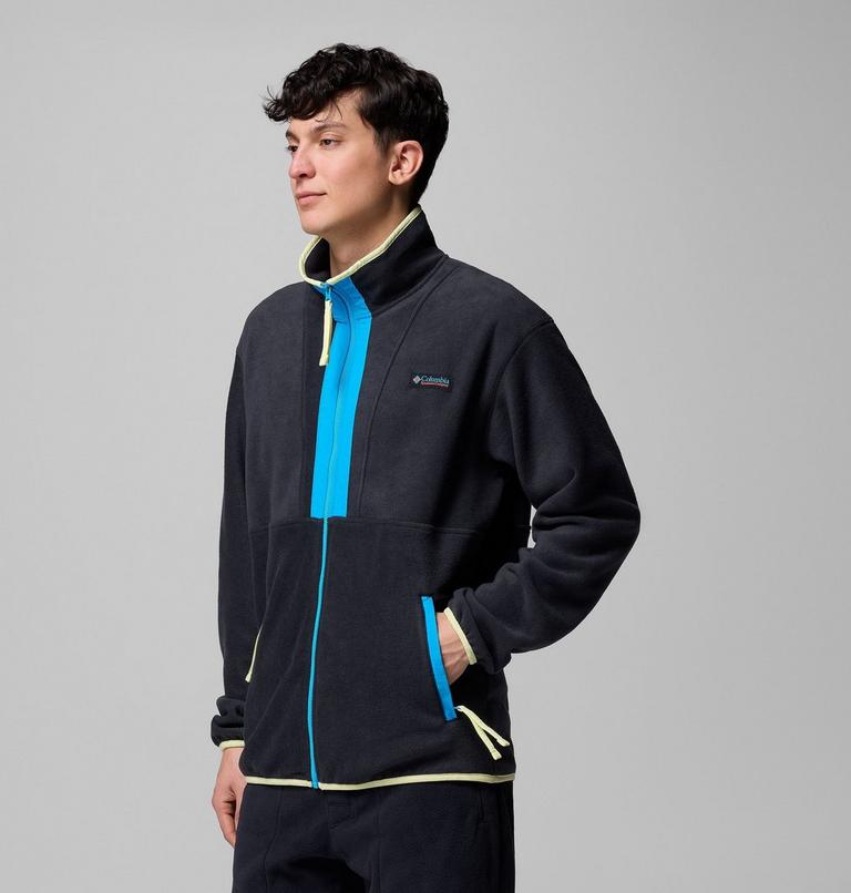 Chaqueta de forro polar Backbowl II para hombre, Color: Black, Compass Blue, image 4