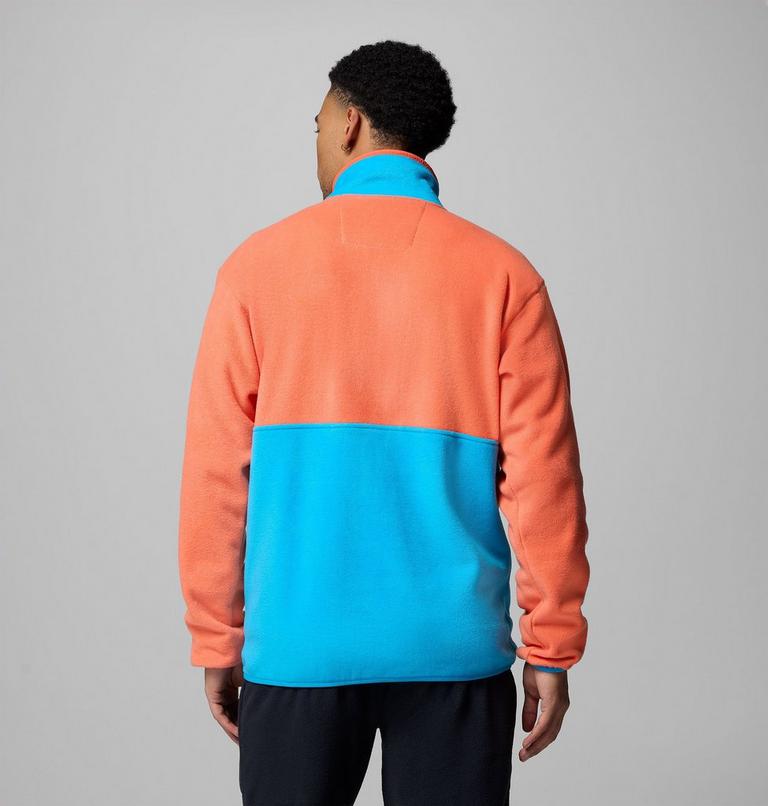 Men's Backbowl II Fleece Jacket, Color: Zing, Compass Blue, Black, image 3