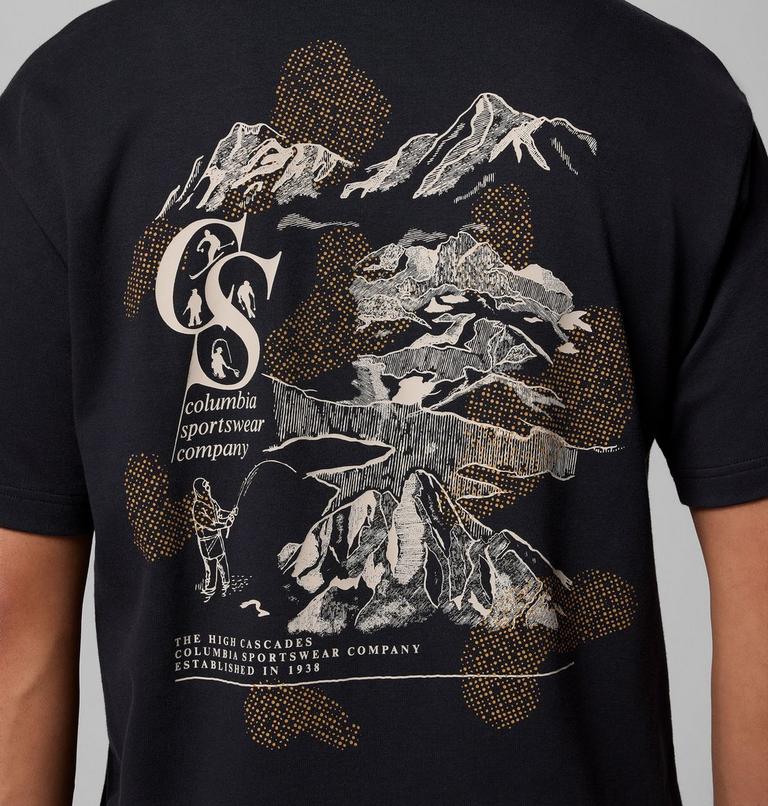 Unisex Wallowa Graphic T-Shirt, Color: Black Heritage Mini, image 7