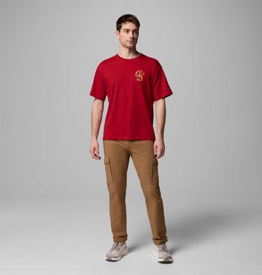 Camiseta estampada Wallowa unisex, Color: Red Dahlia Heritage Mini, image 4