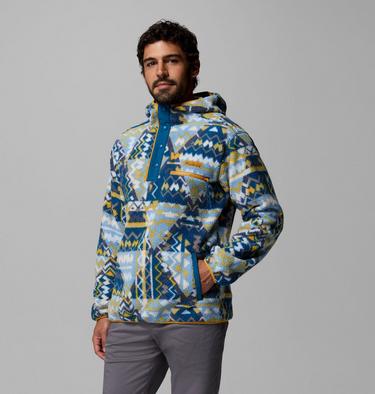 Men's Helvetia Hoodie, Color: Phoenix Blue Geomix, image 4