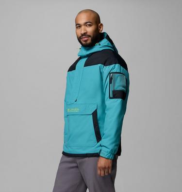 Men's Challenger II Pullover Anorak, Color: Teal, Black, image 4