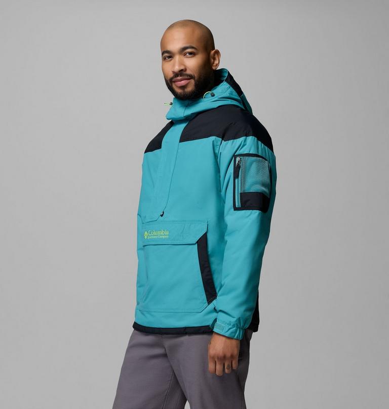 Men's Challenger II Pullover Anorak, Color: Teal, Black, image 4